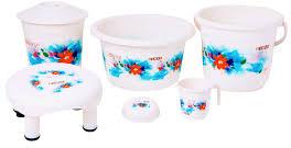  HDPE  plastic bathroom set, Feature : Flexible, Light Weight, Luxurious Style, Non Breakable, Good Quality