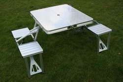 Non Polished Aluminum Portable Picnic Table, Feature : Eco-Friendly, Rust Resistance, Stylish Look
