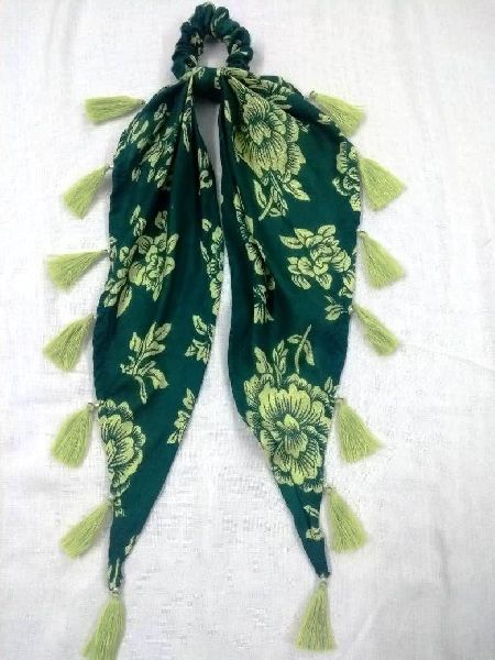 Cotton Printed Beaded Tassel Headband Scarf, Feature : Anti-Wrinkle, Comfortable, Easily Washable, Embroidered