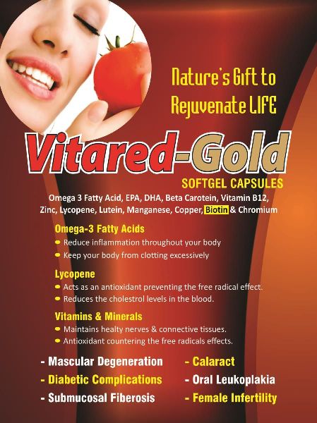 Vitared Gold Softgel Capsules, for Clinic, Hospital