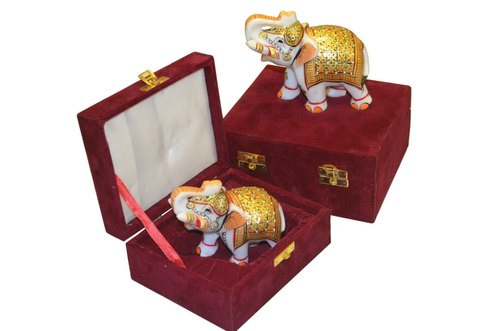Marble Elephant Ethnic Corporate Gift, Packaging Type : Plastic Packet , Plastic Paper,  Wooden Box