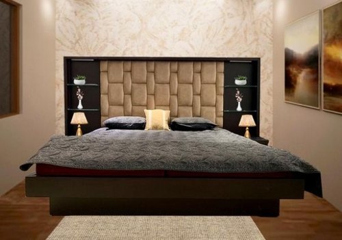 Non Polished wooden double bed, Size : 4x6ft, 5x7ft, 6x8ft