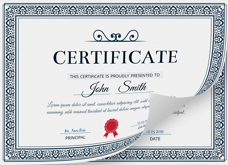 certificate printing service
