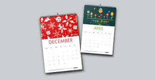 Rectangular Butter Paper Wall Calendars, for Home, Office, Pattern : Printed