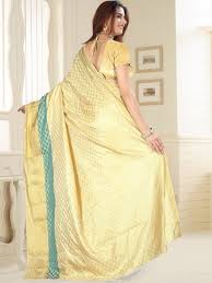 Designer Beige Jacquard Silk Saree at YOYO Fashion