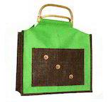 Checked Jute promotional tote bags, Color : Black, Green, Orange, Sky Blue, Multicolor