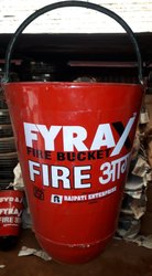 Fyrax Round MS Powder Coated Fire Bucket, for Storage, Size : 300 x 200mm