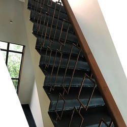 Non Polished Cast Iron staircase, Color : Black,  Red, Blue, White