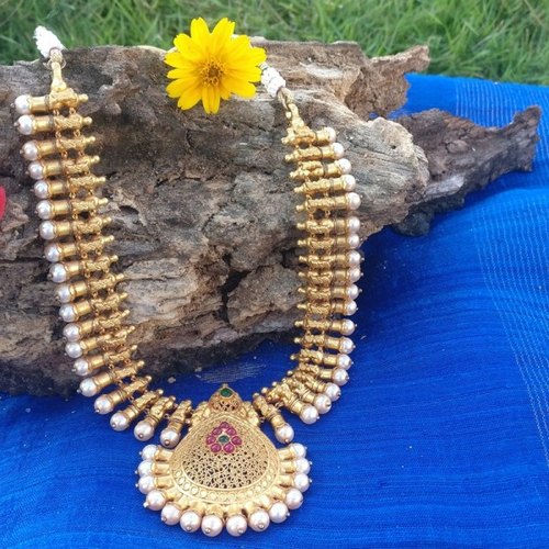 Handmade Temple Necklace, Occasion : Anniversary, Engagement, Gift, Wedding