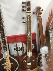 Non Polished Teak Wood Sitar, for Musical Use, Feature : Fine Finished, Great Sound, High Performance