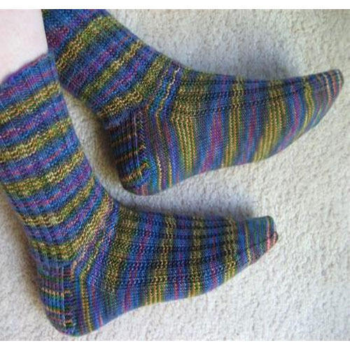 Checked  Cotton Nylon Knitted Socks, Size :  L,  M