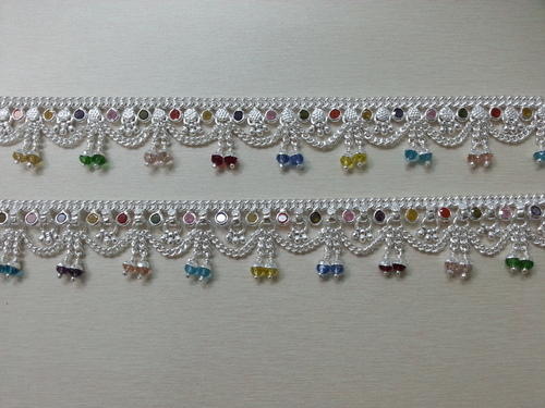 Polished Rani Silver Anklet, Packaging Type : Fabric Bag, Plastic Box
