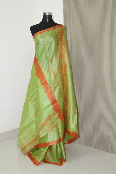 Dyed Tussar Silk Saree, Occasion : Casual Wear, Party Wear