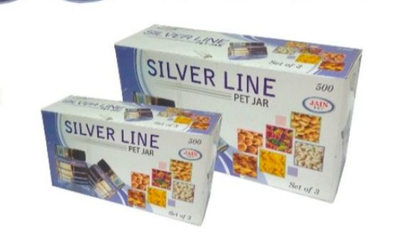 500ML Silver Line PET Jar Gift Box