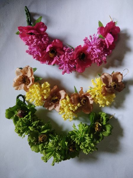 Designer Flower Hair Brooch - AV Creation, Kutch, Gujarat