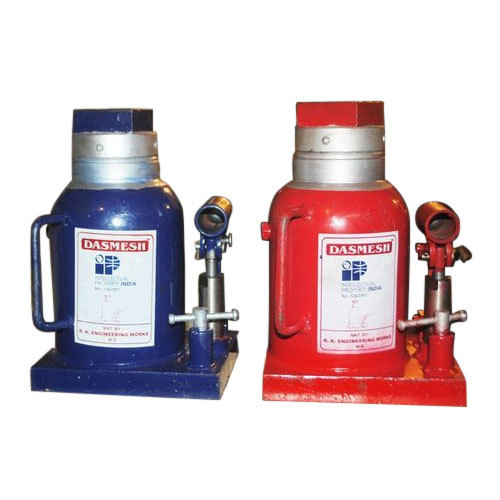 Dasmesh Mild Steel Hydraulic Bottle Jack, Color : Blue, Red