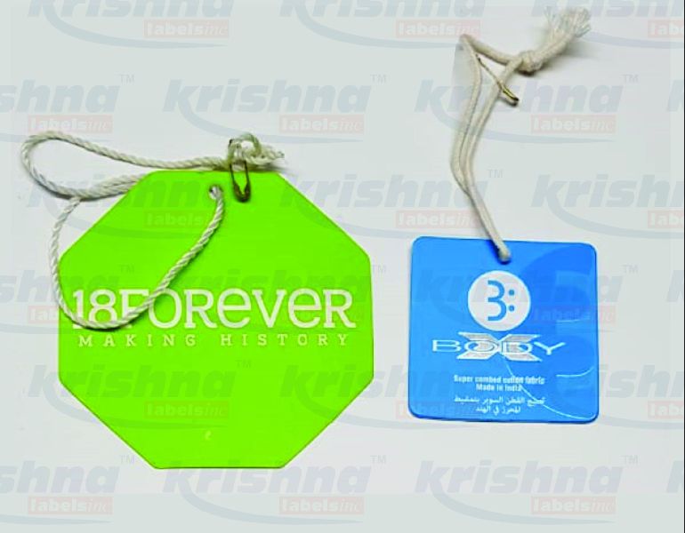 Printed Paper Glossy Lamination Designer Tags, Size : Multisize