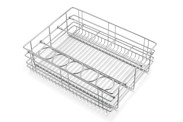 Stainless Steel Regular Bottle Drawer Basket, for Ktchen, Feature : Easily Washable, Light Weight