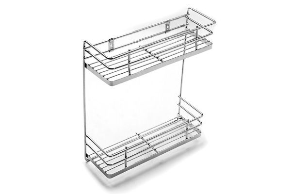 Rectangular Stainless Steel Two-Tier Spice Rack, for Kitchen, Feature : Anti Corrosive, Durable