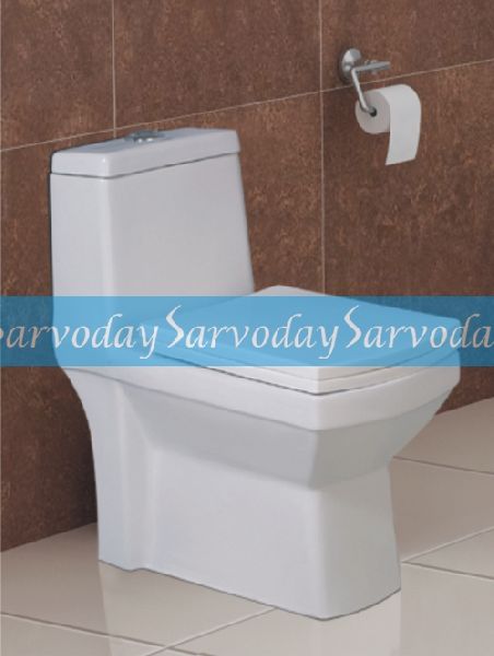 Square One Piece Toilet Seat Manufacturer From Thangadh, Gujarat