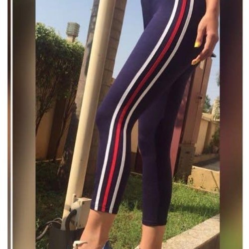 Striped Cotton Ladies Stylish Leggings, Packaging Type : Packet