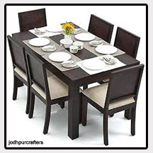 6 seat solid wood dining set