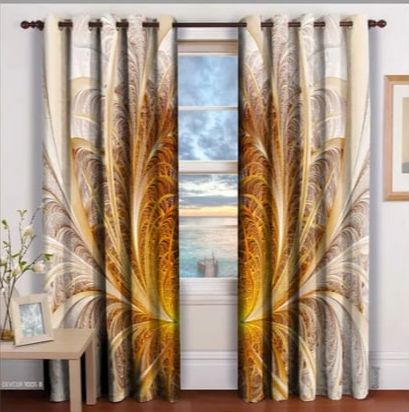 Blackout Cotton Printed Curtain, for Door