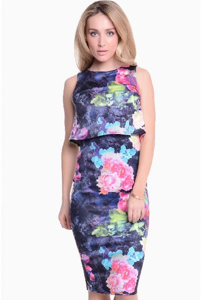 Digital Print Bodycon Dress