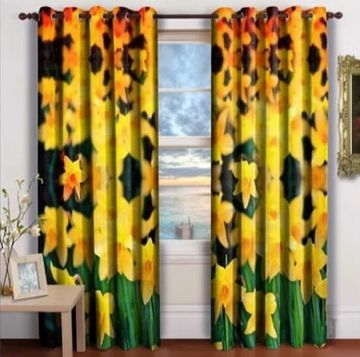 Floral Digital Print Curtain