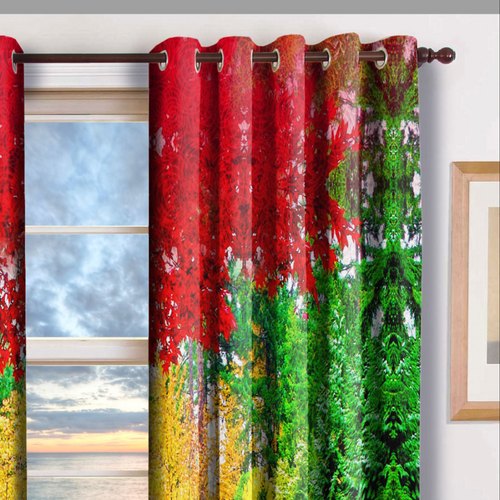 Polyester Printed Curtain, Width : 30-40Inch