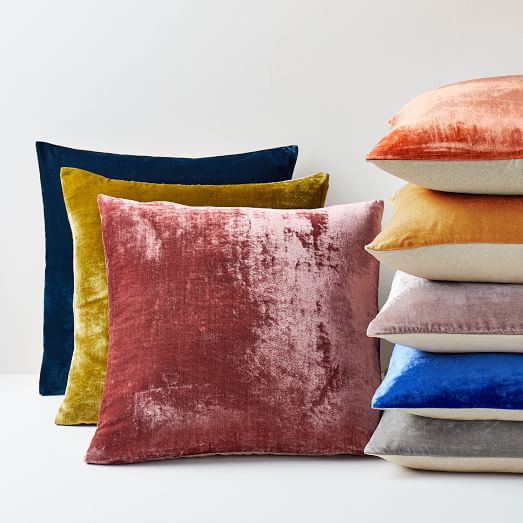 Square Velvet Cushion Covers, for Bed, Sofa, Size : 40cm X 40cm, 50cm X 30cm