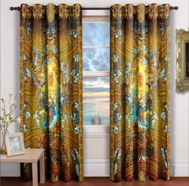 Velvet Printed Curtain, for Doors, Window, Feature : Attractive Pattern