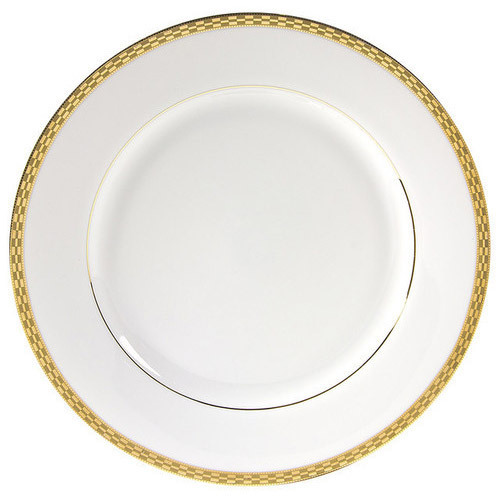 Round Gold Trim Melamine Dinner Plate, for Serving Food, Feature : Attractive Design