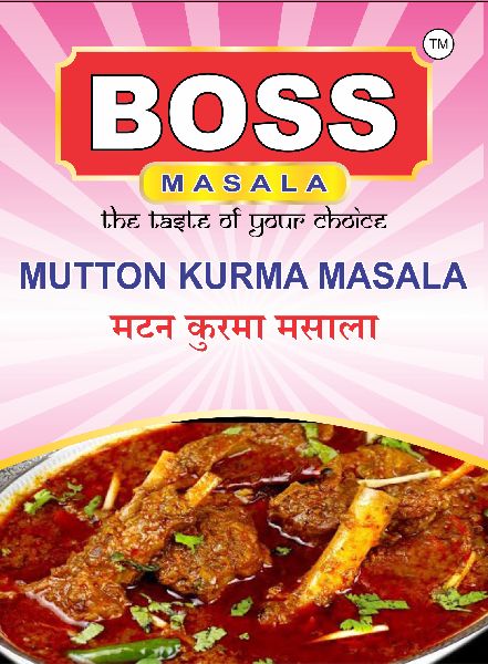 Natural Boss Mutton Korma Masala, for Cooking Use, Form : Powder