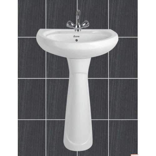Ceramic Repose Pedestal Wash Basin, for Bathroom, Size : 22x16 mm
