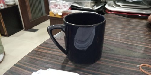 Polished Plain Ceramic Black Coffee Mug, Size : Standard
