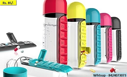 Pill & Vitamin Organizer Water Bottle, Feature : Food Grade, Leak Proof