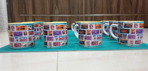 Polished Ceramic printed coffee mug, Size : Standard