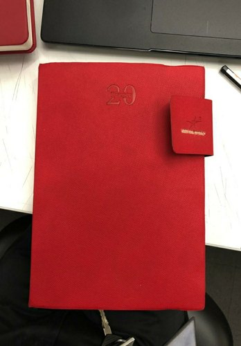 Red Date Diary, for College, Office, Pattern : Plain