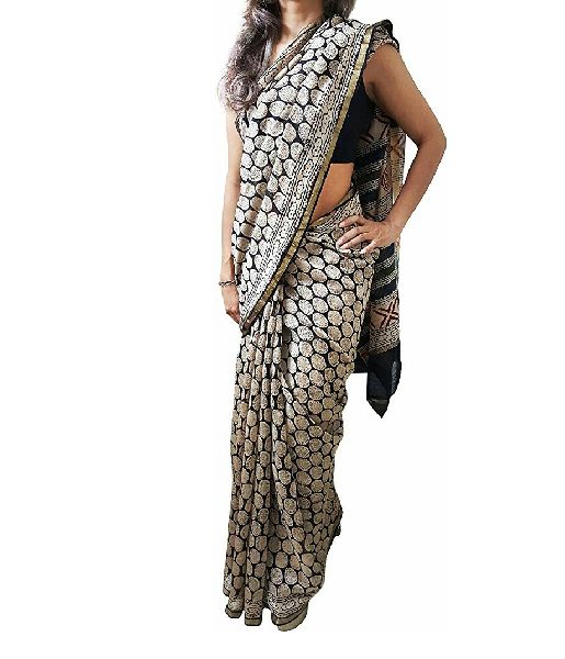 Meena Printed 4126 Ladies Cotton Party Wear Saree, 5.5 m (separate blouse  piece)