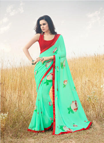 Printed Georgette Saree, Occasion : Party wear