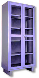 Metal Glass Door Cabinet, Color : Purple