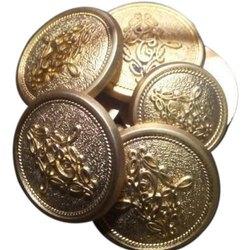 Round Golden Fancy Metal Button