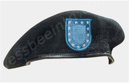 Plain Woolen berets caps, Color : Black