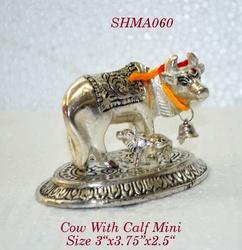 Aluminium Cow With Calf Mini Slox, Color : Silver Oxodise
