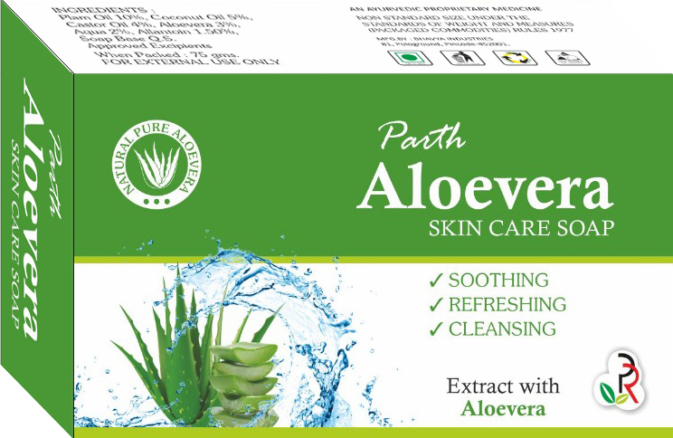Parth alovera skin soap, for Personal, Certification : GMP Certified