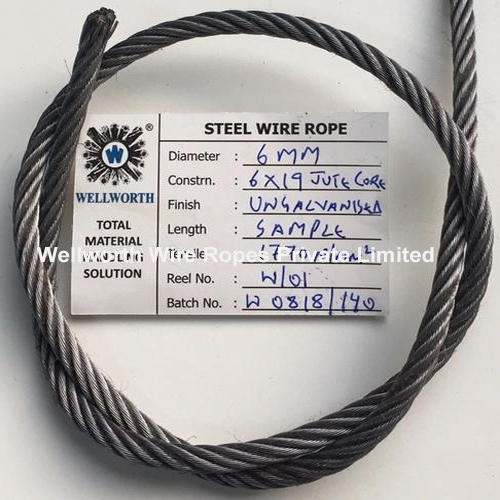 Steel Ungalvanized Wire Rope Wellworth Wire Ropes Pvt Ltd Delhi Delhi