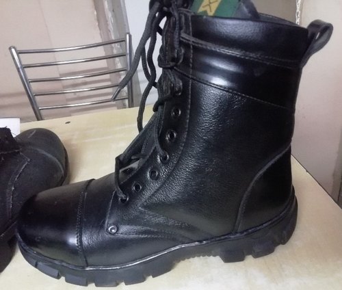 Black Dotted Army Boot, For Safety Use, Size : 10, 11, 12, 5, 6, 7, 8, 9, All Sizes
