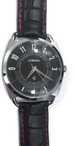 Corona Leather Analog Wrist Watch, Packaging Type : Carton Box, Corrugated Box Plastic Box