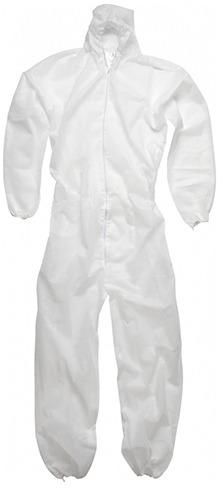 Safety Non Woven Hooded Coverall, for Industrial, Pattern : Plain